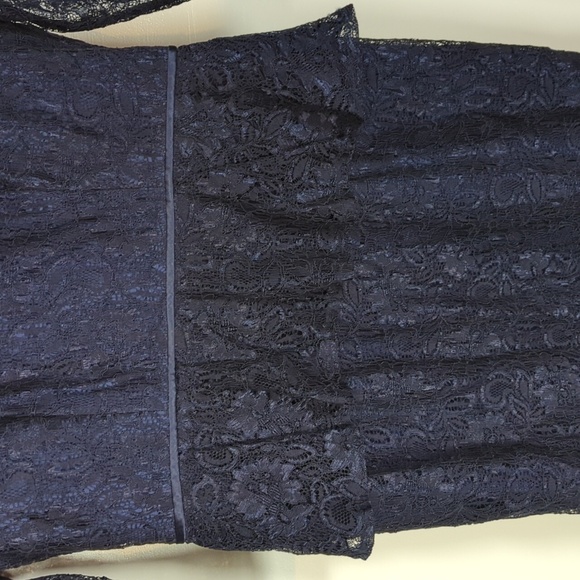 Adrianna Papell Lace Peplum Sheath Dress - Picture 3 of 13